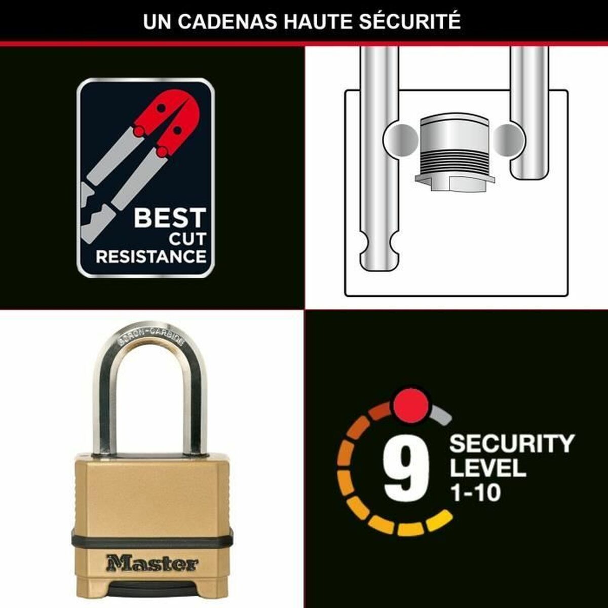 Cadeado com combinação Master Lock Zinco